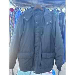Prince & Fox Black Men's Puffer Jacket with Hood